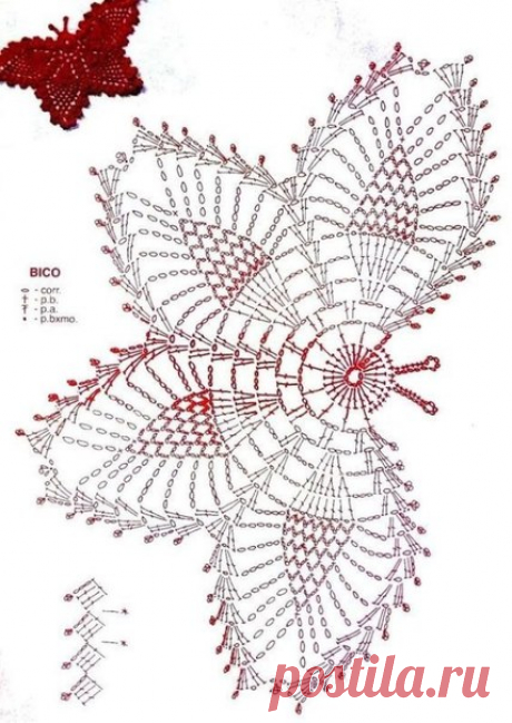 Бабочки крючком