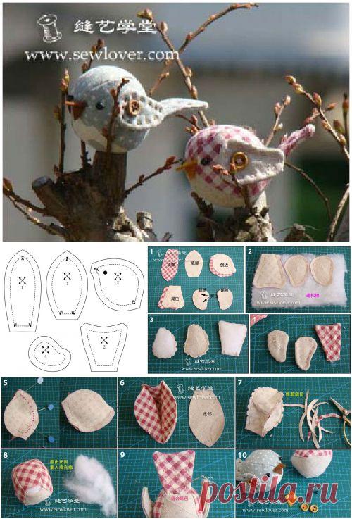 Текстильные птички / Шитьё / В рукоделии