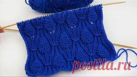 Узор «Пахлава» спицами «Baklava» knitting pattern