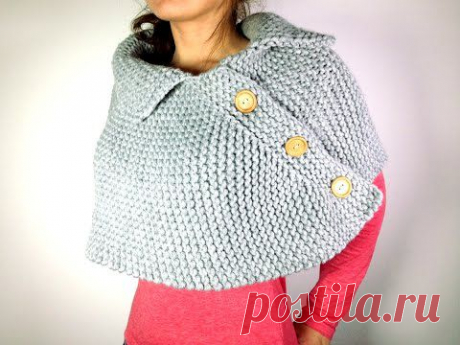 How to Loom Knit a Poncho Cape (DIY Tutorial)