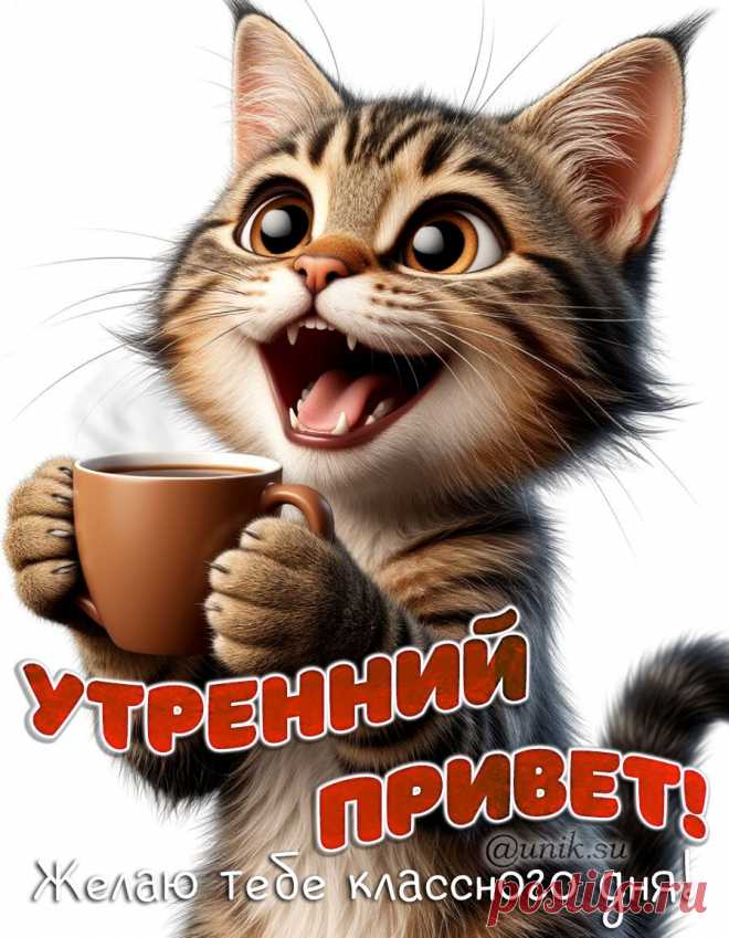 С добрым утром картинки красивые с пожеланиями, картинки с котиком
