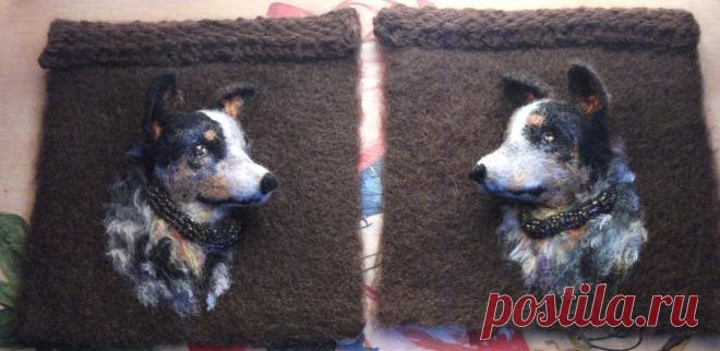 Декоративные накладные карманы выполнены в технике сухого валяния, с использованием шерсти, мохера, пряжи альпака, бисера.