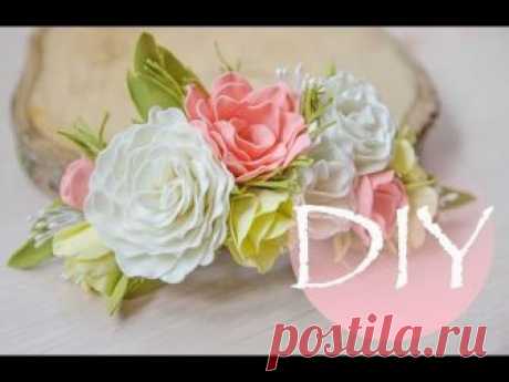 Простой способ цветов из фома без молдов и утюга #1  DIY Tsvoric A simple way of colors from Foma