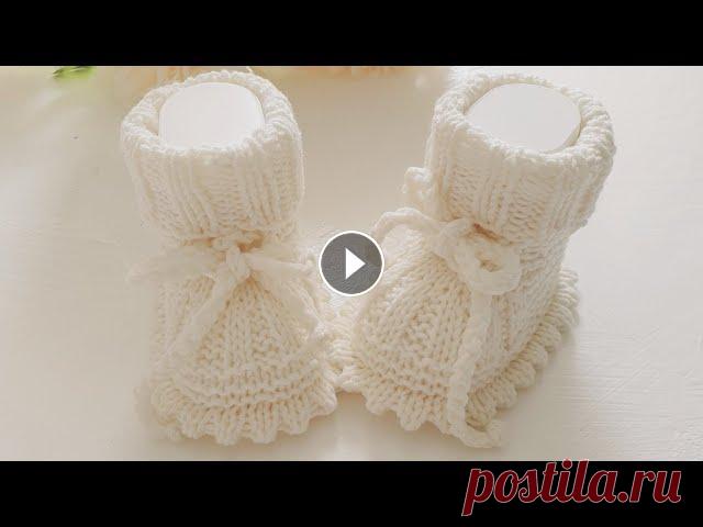 Пинетки для новорожденных спицами. Пинетки получаются около 9 см ( 0-3 мес). Спицы 2,5 , пряжа 100г-330м. Я в Instagram - @lisi.knit Буду рада увидеть ваши работы...