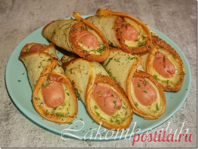 Cосиска с сыром в тостовом хлебе - lakomka.club