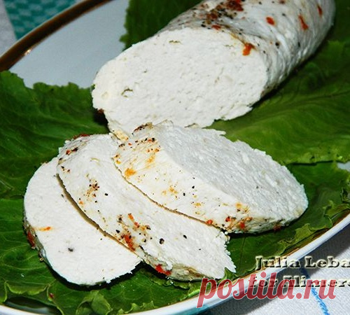 Нежная домашняя колбаса из куриного филе
