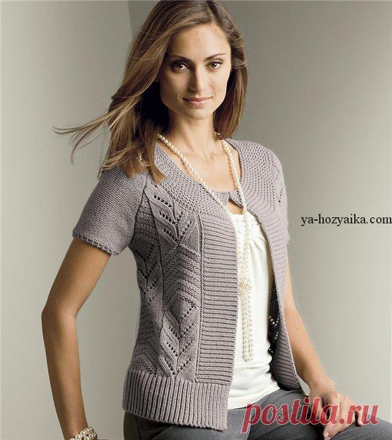 Вязание спицами для женщин . Модные модели спицами с описанием Жакет «Серый жемчуг». Модная модель жакета спицами с описанием. (0) Похожее