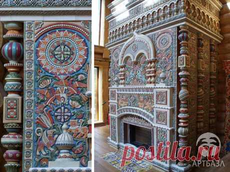 Изразцовый камин "Сказка" - Мастерские монументальной живописи и архитектурной керамики Андрея Беляева и Ларисы Захаровой