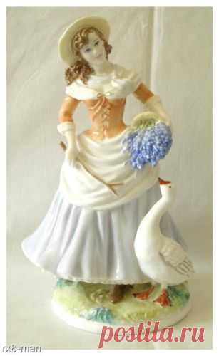 VINTAGE ROYAL WORCESTER GOOSE GIRL FIGURINE LTD EDITION No.783 OF 5000