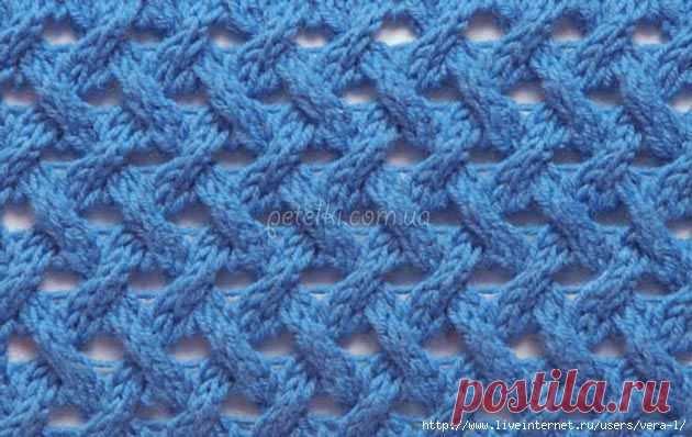 Плетеный узор спицами. Схема, описание