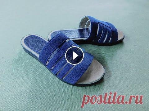 Женские джинсовые шлёпанцы своими руками /DIY slippers from old jeans/ Как пошить   Подробно Показываем как пошить женские шлёпанцы из обрезков старых вещей . Используем джинсовую ткань, натуральную кожу , замшу, стелечный картон ,резиновую по...