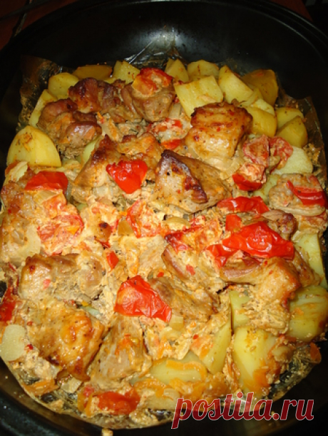 Мясо в майонезе с картошкой запеченое в рукаве | Мамина страничка