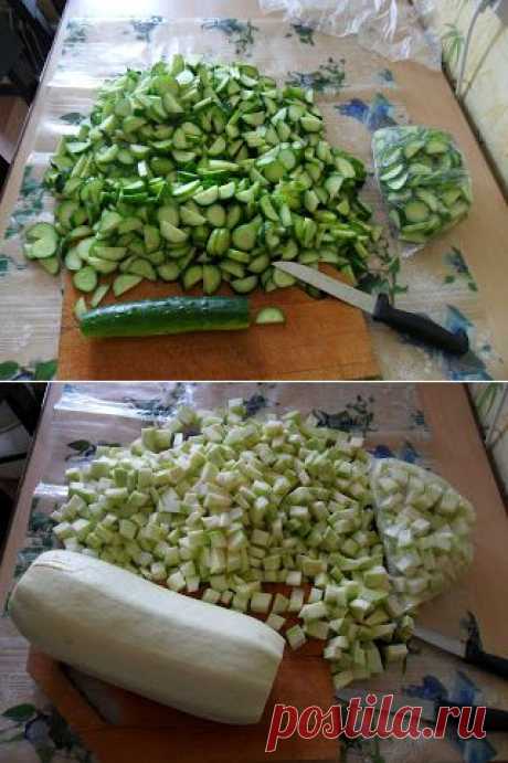 Заморозка огурцов и кабачков