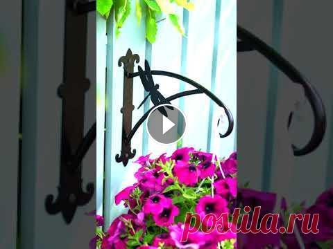 Настенный кронштейн для кашпо держатель для цветов, садовый декор для дома и дачи Купить на WB: Купить на ozon:...