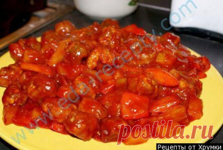 Кулинарный рецепт Мясо в сладком соусе с фото