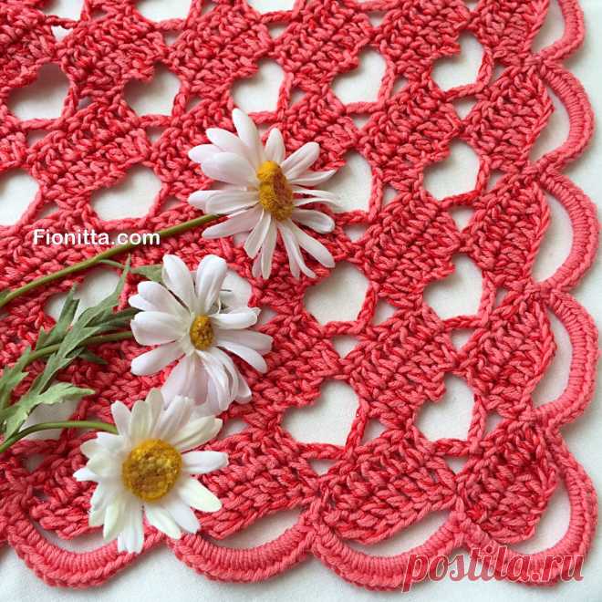 Shawl ” Hello March with hearts” By Fionitta | | Fionitta crochet