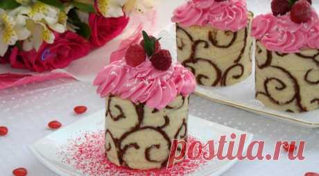 Ажурные пирожные с малиновым джемом — Фактор Вкуса