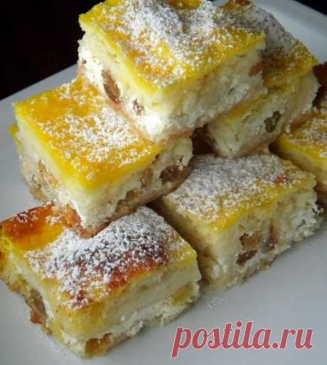 Простой, быстрый и вкусный творожный пирог с изюмом! Идеально подходит для семейных чаепитий в пасмурную погоду! - appetitno.net