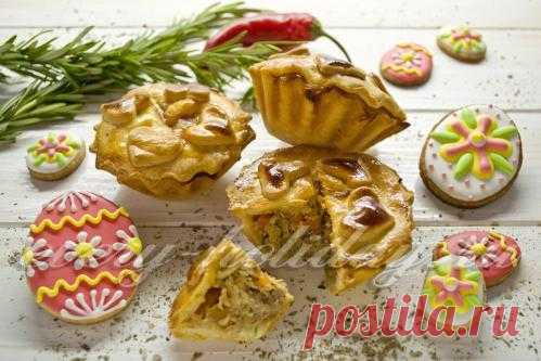 Пасхальные пирожки с индейкой - рецепт с фото