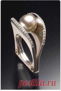 (42) Robert Wan, ring Desert Rose Tahitian pearl peacok orange reflection with 270 diamonds on yellow gold | Anelli | Роза Пустыни, Жемчуг и Таитянский …
