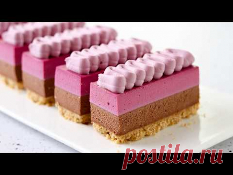 Современный МУССОВЫЙ десерт, как в лучшей кондитерской! БЕЗ ВЫПЕЧКИ, без духовки!