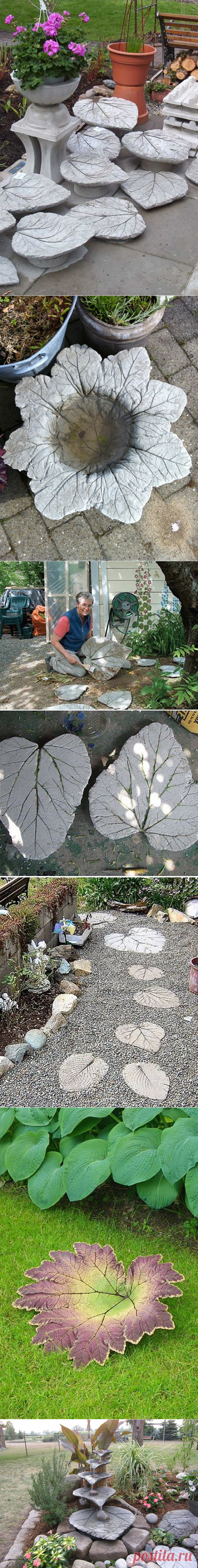 Она сорвала 4 листа лопуха и покрыла их цементом. Такого эффекта не ожидал никто… — Копилочка полезных советов