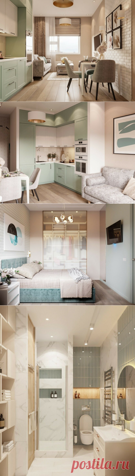 Интерьер однушки, о котором можно мечтать.