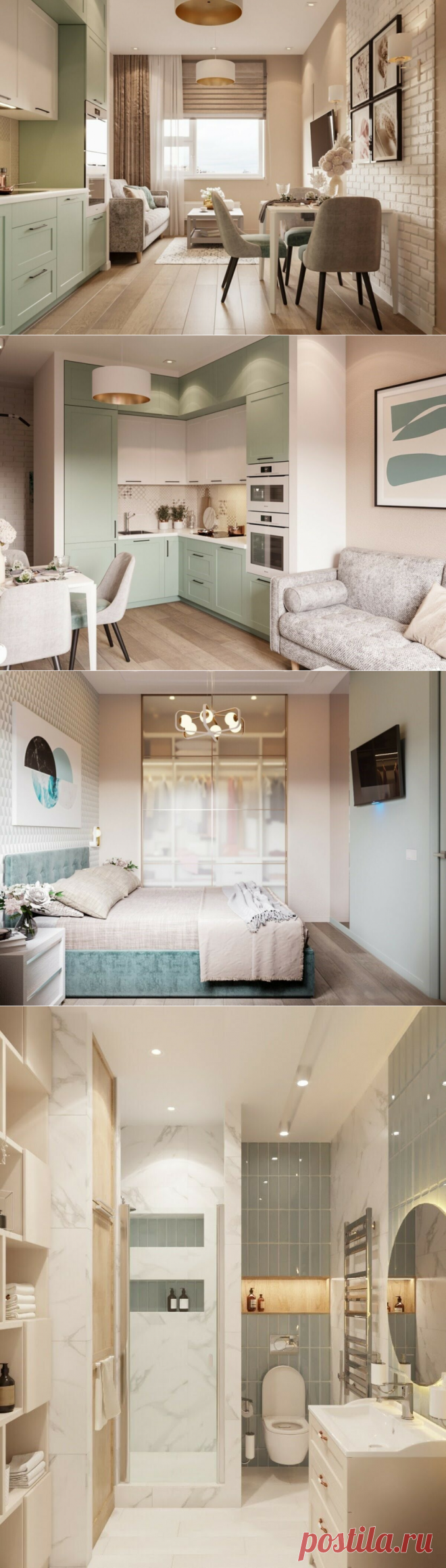 Интерьер однушки, о котором можно мечтать.