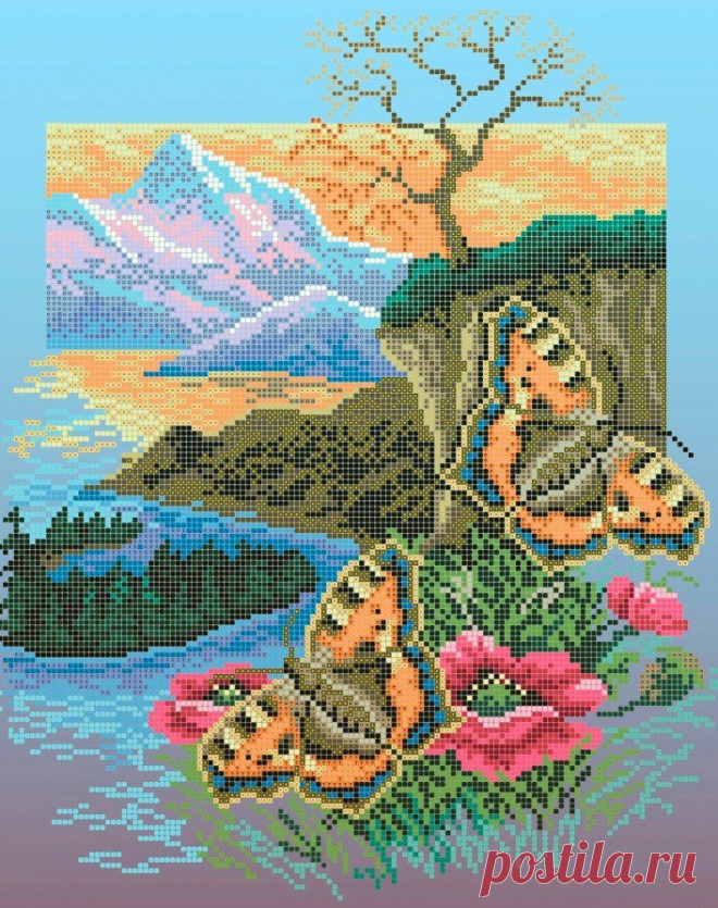 Схема для вышивки бисером Зупа «Бабочки кропивянки» (A3) 30x40 (ЧВ-5110(10)) Схемы вышивки бисером - это специальная ткань с рисунком для вышивания бисером. Схема для вышивания нанесена на ткань в виде цветных обозначений поверх изображения. В состав входят рисунок на ткани и инструкция по вышиванию. Бисер в состав не входит.