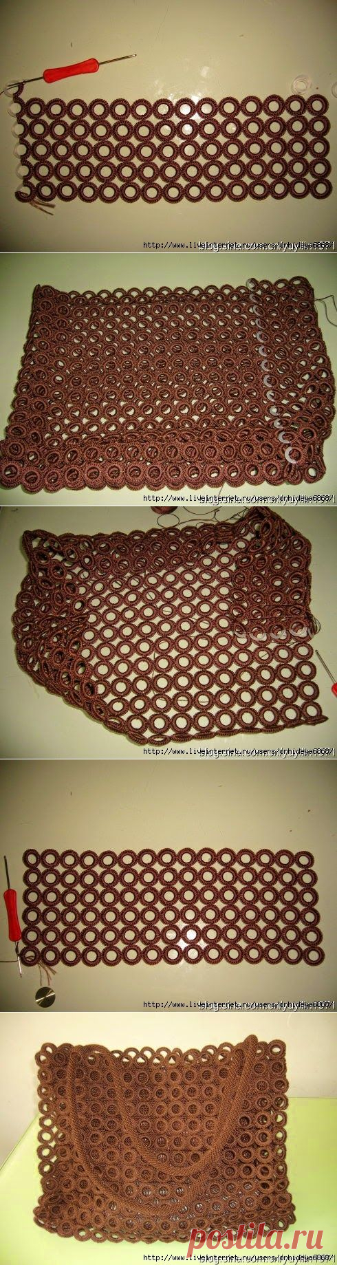 Irish crochet &: Ажурная сумка из колец
