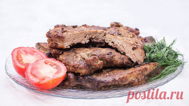 Сочная, мягкая, жаренная говяжья печень