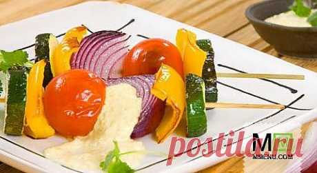 Овощной шашлык с кокосовым соусом - кулинарный рецепт. Миллион Меню