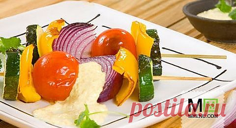 Овощной шашлык с кокосовым соусом - кулинарный рецепт. Миллион Меню