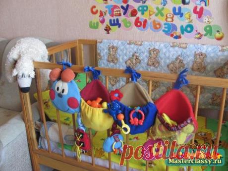 Бампер-карман на детскую кроватку. Гусеница. Мастер класс