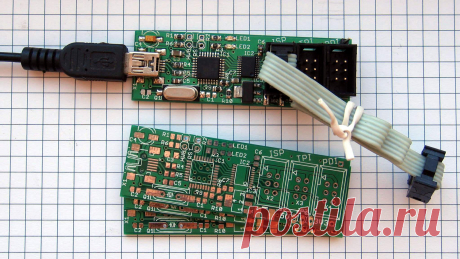 AVR-USB162MU: макетирование и изготовление программатора AVRISP-MKII в домашних условиях | avr-working-with-usb | programming