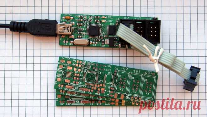AVR-USB162MU: макетирование и изготовление программатора AVRISP-MKII в домашних условиях | avr-working-with-usb | programming
