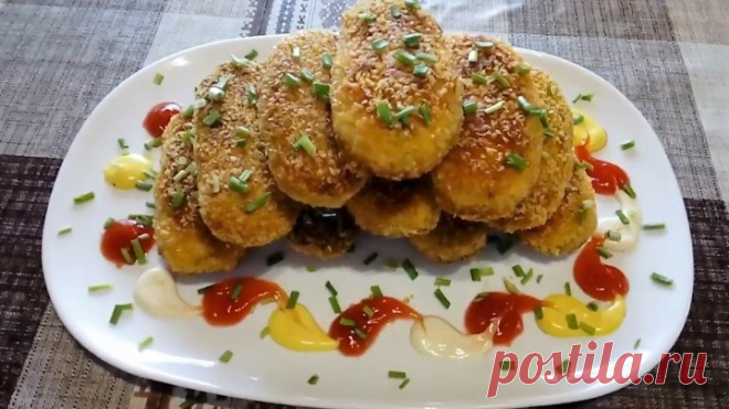 Аппетитные Котлетки в хрустящей корочке из куриного филе с зеленью и кукурузными хлопьями