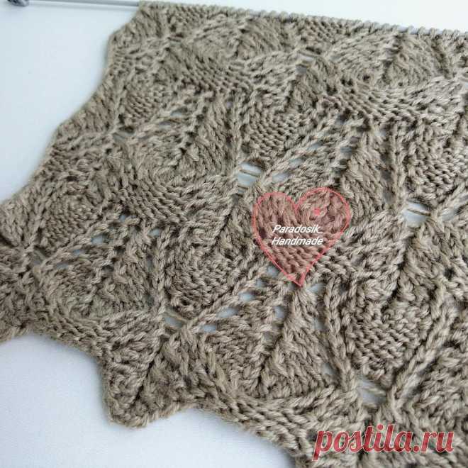 Ажурный узор «Мотыльки» спицами. Описание и схема вязания – Paradosik Handmade - вязание для начинающих и профессионалов Вяжем узор «Мотыльки» спицами. Необычный ажур с волнистыми краями, напоминающий порхающих мотыльков. Подробное описание и схема вязания.