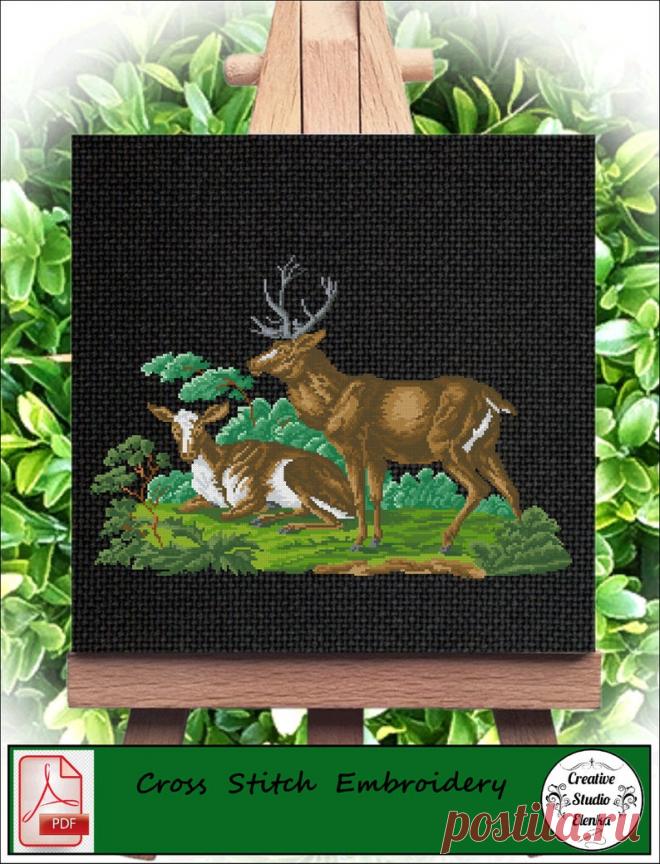 Старинная схема вышивки крестом 18-19 века Попугай на | Etsy