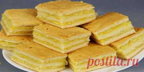 Нежнейшее пирожное с лимонно-апельсиновой начинкой — безумно вкусно!...