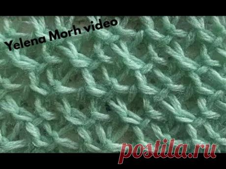 Узор ''Каракуль''. Видео МК | Вязание спицами для начинающих