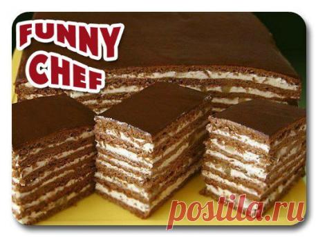 Funny Chef • Рецепты Торт медово-шоколадный