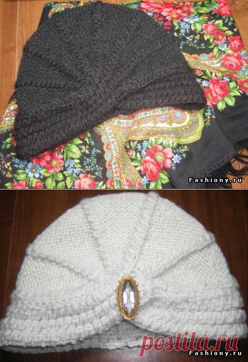 МК: Теплая чалма (тюрбан) спицами / вязание спицами модели и схемы бесплатно