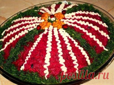 Идеи оформления и подачи салата «Сельдь под шубой»