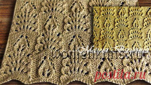 Легчайший красивый японский узор спицами