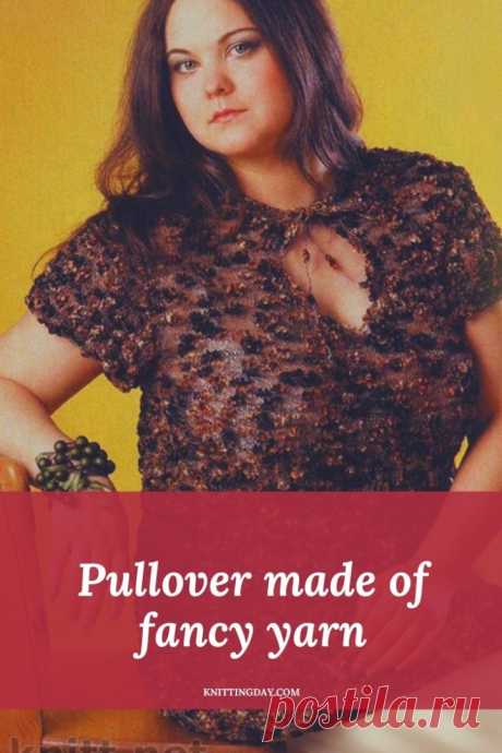 Pullover made of fancy yarn