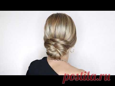 ЭЛЕГАНТНЫЙ ПУЧОК, КОТОРЫЙ ЛЕГКО ПОВТОРИТЬ НА СЕБЕ | ELEGANT UPDO HAIRSTYLE FOR MEDIUM HAIR