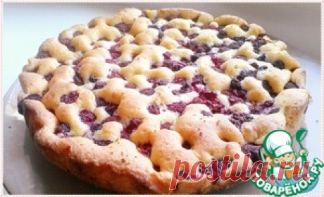 Нежный малиновый пирог