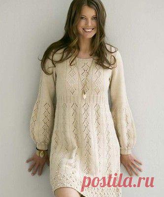 Красивое вязание | Платье спицами