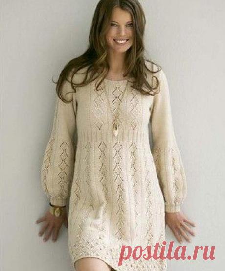 Красивое вязание | Платье спицами